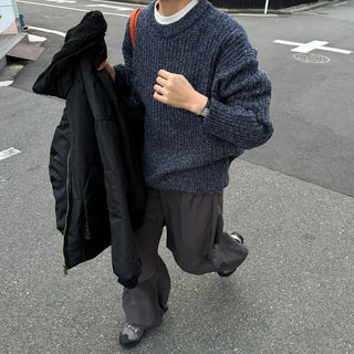 Melange Basic Round Knit