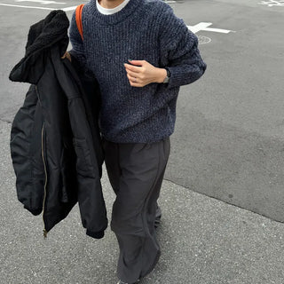 Melange Basic Round Knit