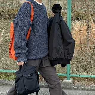 Melange Basic Round Knit