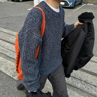 Melange Basic Round Knit