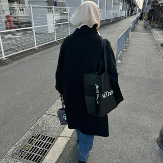 Turtleneck Boa Long Coat