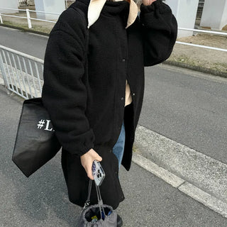 Turtleneck Boa Long Coat
