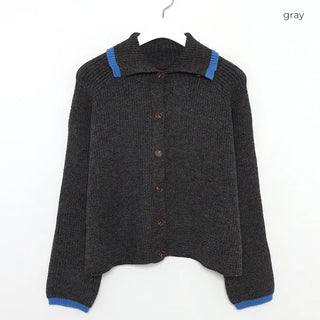 Two-tone knit cardigan