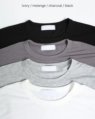 Semi-Clop Fit Round Long Sleeve T-Shirt