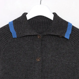 Two-tone knit cardigan