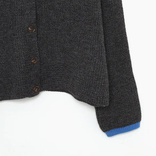 Two-tone knit cardigan