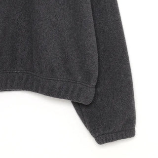 String detail fleece half-zip up