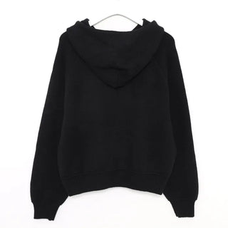 Simple knit hooded knit pants set