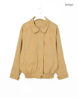 Oversized suede blouson