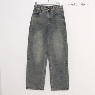 Vintage Washed Denim Pants