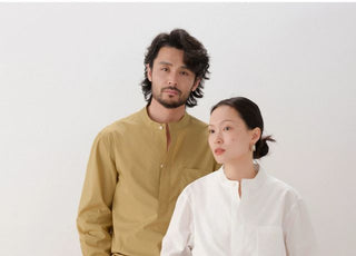 [CULTUM] Cotton Stand Collar Shirt/Shorts