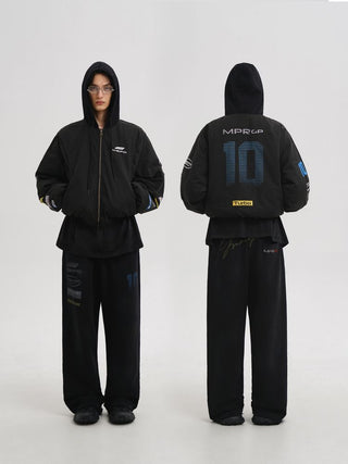 [MASONPRINCE] Boxy Racing Bomber Jacket