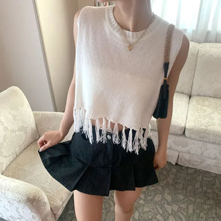 Fringe Sleeveless Knit