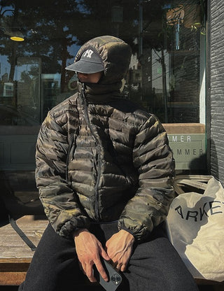 Camo Lightweight Hooded Padded Jacket (2 colors)