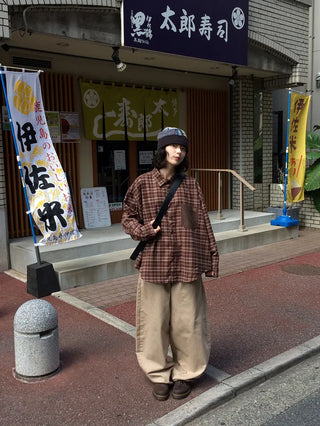 Check patchwork shirt