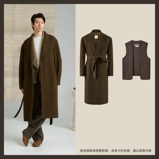 [CULTUM] Wool Alpaca Blend Double-Faced Long Coat