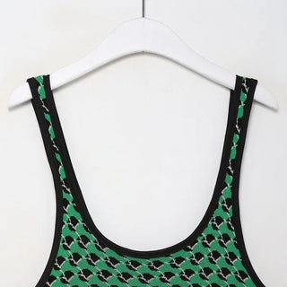 Patterned knit dress