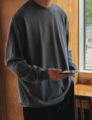 Wellmade Pigment Long-sleeve Tee (4 colors)