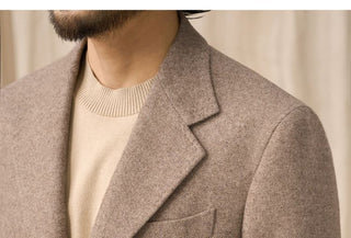 [CULTUM] Wool Blend Herringbone Tweed Suit