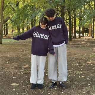 Unisex Butter Lettering Knit