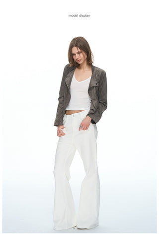 [NECY] Noir Sculptural Flare Pants (2color)