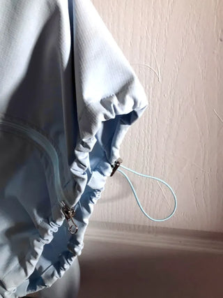 Drawstring Hooded Windbreaker Jumper