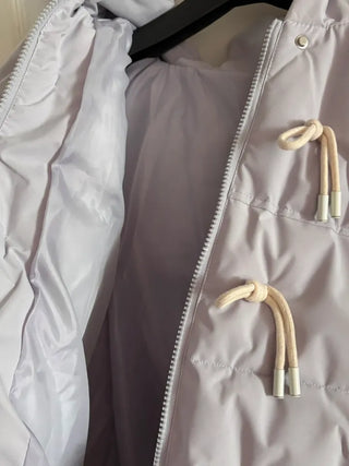 Fur Oversized Short Duffle Padded Field Jacket
