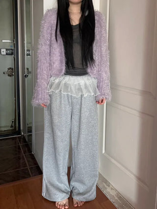 Winged Cardigan Boucle Fur Cardigan Bolero