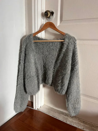 Winged Cardigan Boucle Fur Cardigan Bolero