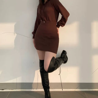 Two-way Leather Strap Knee-High Wide-Legged Long Boots