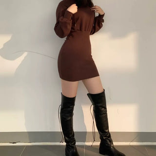 Two-way Leather Strap Knee-High Wide-Legged Long Boots
