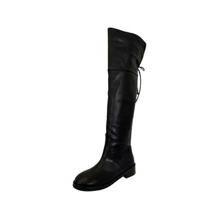 Two-way Leather Strap Knee-High Wide-Legged Long Boots