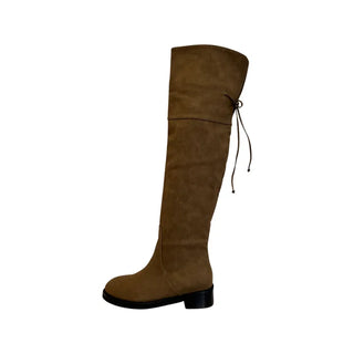 Two-way Leather Strap Knee-High Wide-Legged Long Boots
