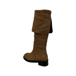 Two-way Leather Strap Knee-High Wide-Legged Long Boots