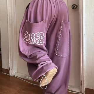 Big Pocket Rivet Pintuck Balloon Wide Training Pants