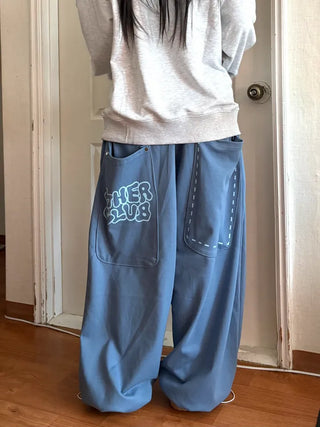 Big Pocket Rivet Pintuck Balloon Wide Training Pants