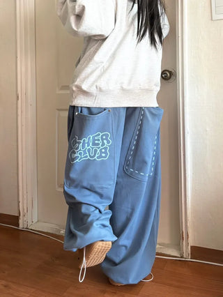 Big Pocket Rivet Pintuck Balloon Wide Training Pants