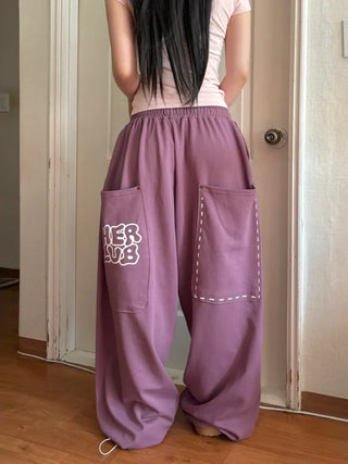 Big Pocket Rivet Pintuck Balloon Wide Training Pants