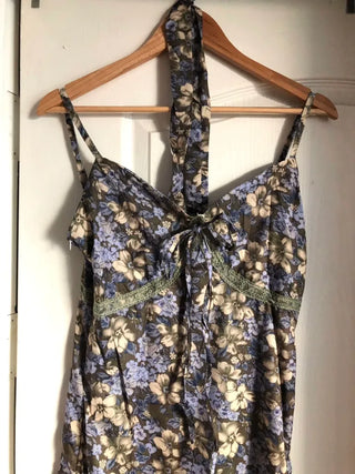 Floral lace bustier layered sleeveless long dress