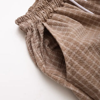 Check Bermuda Oversized Shorts  Half Pants