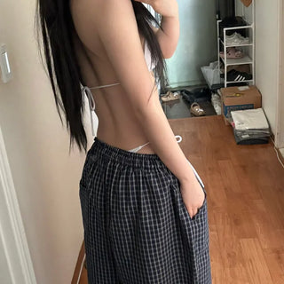 Check Bermuda Oversized Shorts  Half Pants
