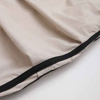 Nylon Three-Stripe Taping Wide Training String Pants