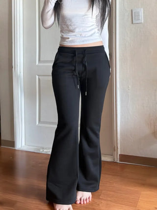 Bootcut training pants hip pads elastic band bootcut tall women petite women