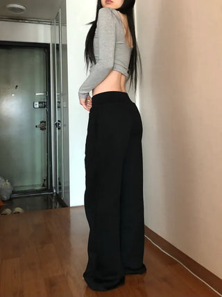 Corset Hip-Padded Elastic Waist Wide Training Pants