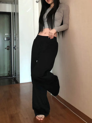 Corset Hip-Padded Elastic Waist Wide Training Pants