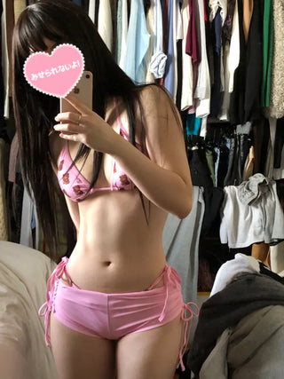 Teddy bear bikini three-piece bikini cover-up swimsuit