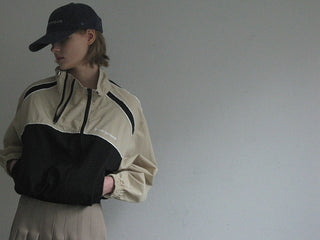 Asymmetric windbreaker jacket