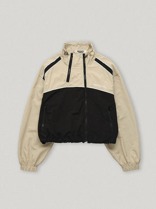 Asymmetric windbreaker jacket