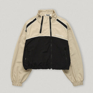 Asymmetric windbreaker jacket