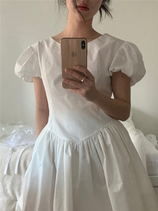 Puff sleeve dress